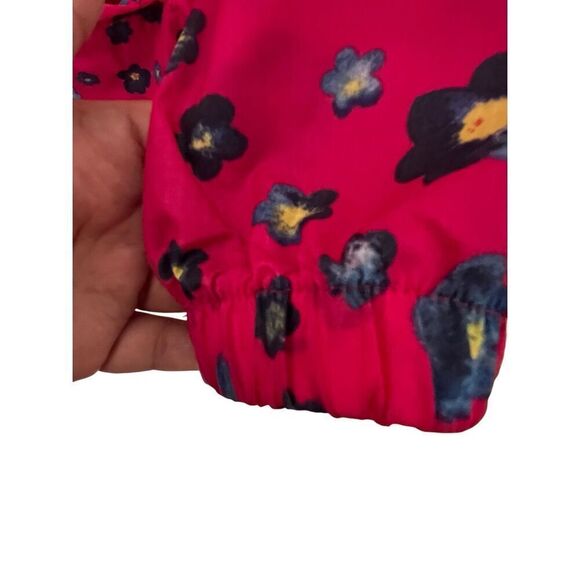 Lands End girls hooded floral raincoat sz M 5/6 - Picture 4 of 7